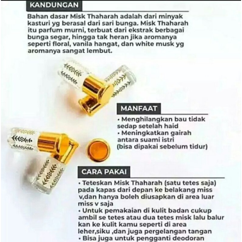 misk thaharah 6ml roll on&amp; 3ml roll on  (miss V)