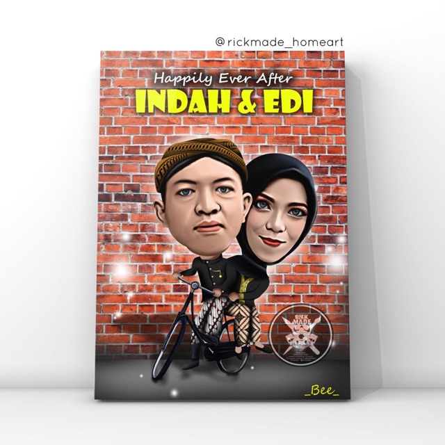 

Kado Karikatur 3D (Couple) + Figura