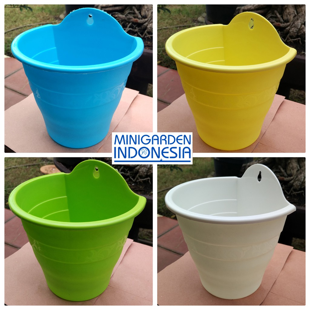 Pot Dinding 17 cm Pot Semai Bonsai Bibit Bunga Pot plastik pot tanaman pot tempel