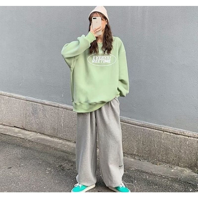 SWEATER WANITA EVERYSI REETIME FLEECE HALUS TEBAL KEKINIAN TERBARU''