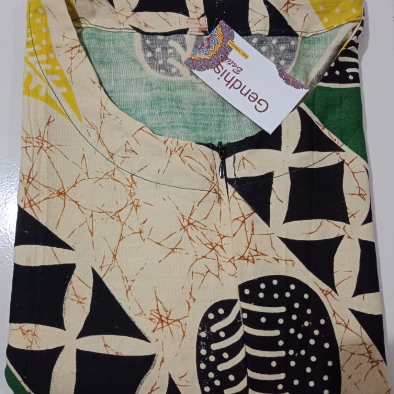 daster batik kelelawar jumbo XXXL LD 140 busui, bahan rayon super tebal dan adem busui-Lowo ayu ijo
