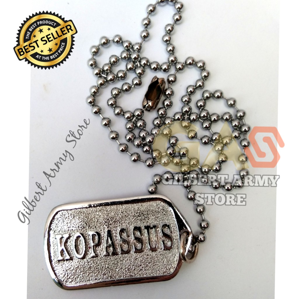 GILBERT ARMY STORE Kalung Pria Kopassus Kalung Militer Army Titanium Anti Karat Grosir Kalung Murah