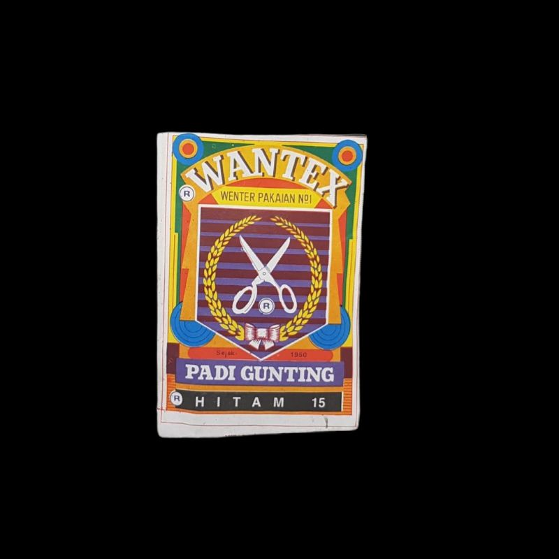WANTEX HITAM Wenter Padi Gunting Pewarna Kain Pakaian Black Textil Permanen Jeans Silk Cotton Prakar