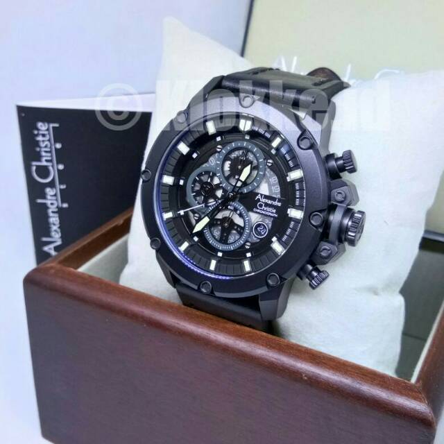 ALEXANDRE CHRISTIE AC 6416 PRIA KULIT HITAM CASE FULL BLACK