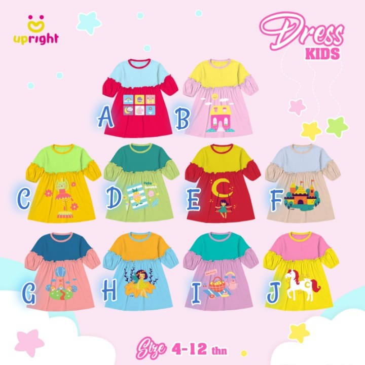 DRESS ANAK PEREMPUAN USIA 4-12 TAHUN