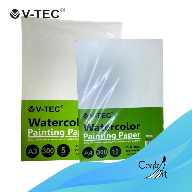 

Vtec watercolor painting paper kertas cat air lertas watercolor A4 A3