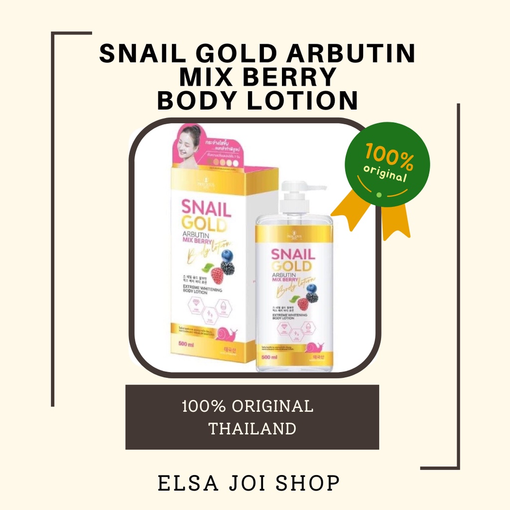 SNAIL GOLD ARBUTIN MIX BERRY BODY LOTION - 500 ML ORIGINAL THAILAND