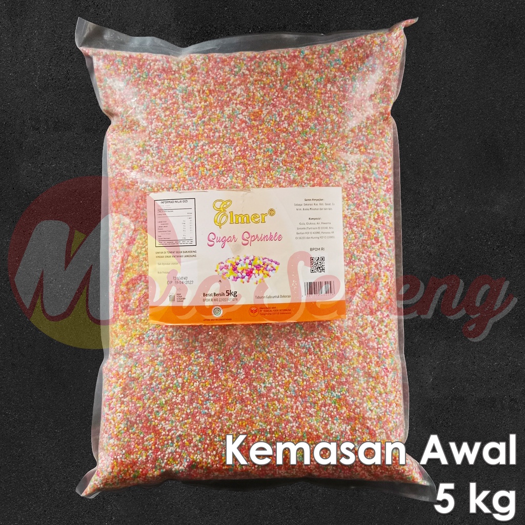 Spikel Elmer / Sprinkle / Gula Trimit / Gula Rainbow Warna Warni Hiasan Kue