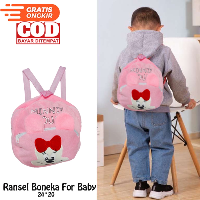 BONEKA BTS TAS RANGSEL / Tas Ransel Anak TK / PAUD / Tas Boneka BTS Karakter BT21 Balita