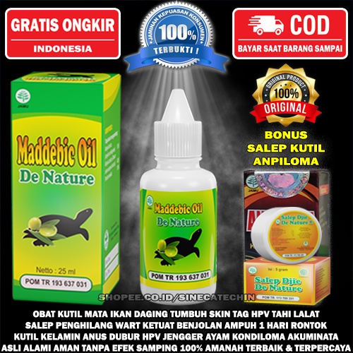 BONUS SALEP ANPILOMA HARGA OBAT KUTIL VIRUS HPV OLES KRIM MADDEBIC OIL DE NATURE 100% ORI ASLI ORIGI