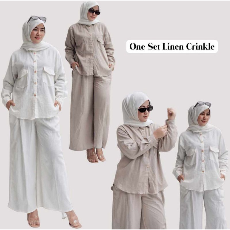 Ready One Set Matt Linen Crinkle