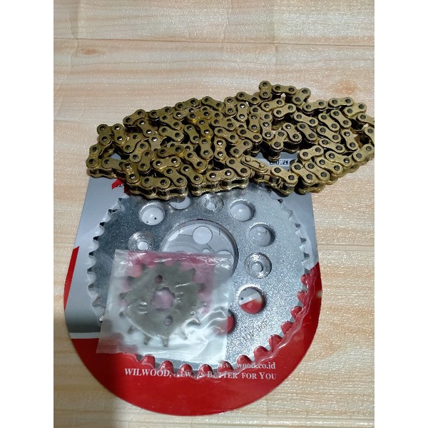 gear set super fit new kharisma Revo absolute blade 428