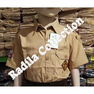 Seragam Sekolah Baju Pendek Pramuka SD Laki-laki Kain Katun