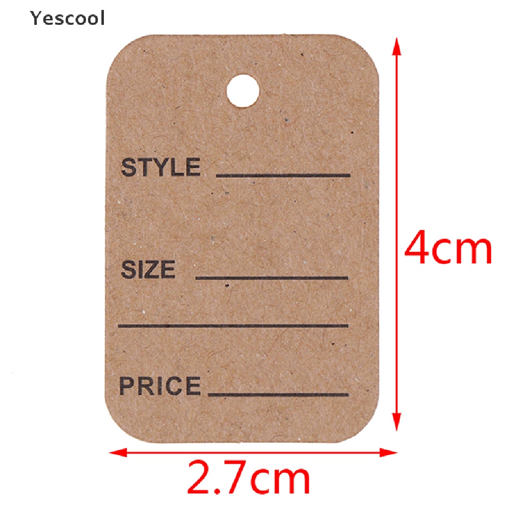 Yescool 100Pcs Merchandise Display Price Tags Wedding Label Price Tags With String 20m .