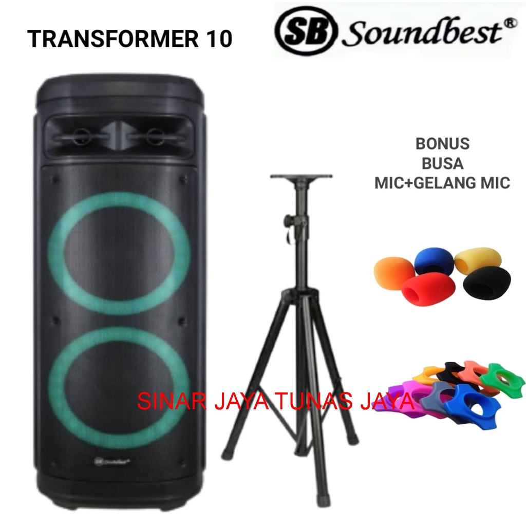 PAKET SPEAKER SOUNDBEST TRANSFORMER 10 10inch X 2 ORIGINAL GARANSI RESMI