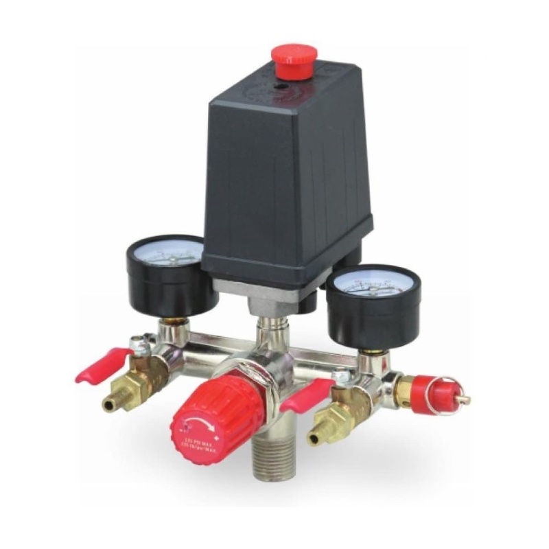 Otomatis Kompresor Set & Kran & Safety Valve & Regulator & Manometer