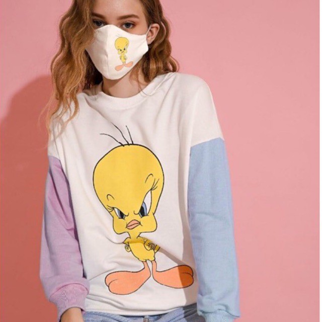 [BISA COD] Closetlovers tweety tone sweater + FREE MASKER