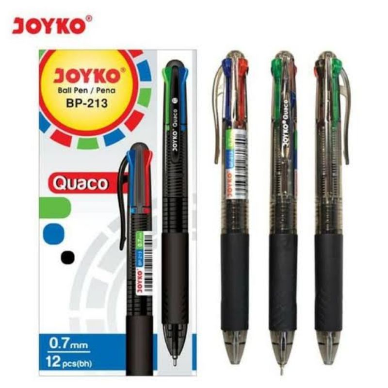 Pulpen Joyko BP-213 Quaco / Pulpen Joyko 4 Warna