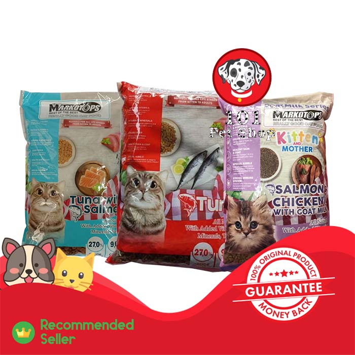 MAKANAN KUCING MARKOTOPS DRY FOOD ADULT &amp; KITTEN 7KG =7PCS (EKSPEDISI)