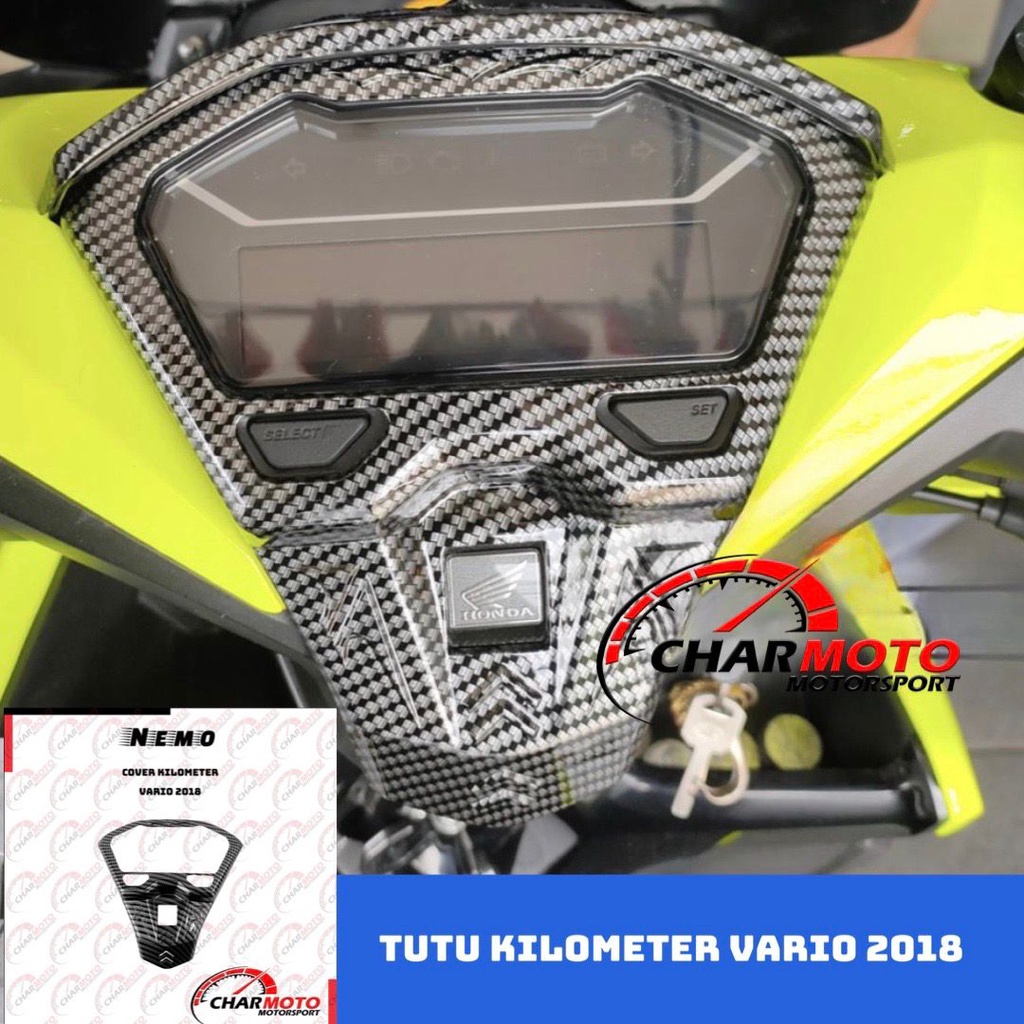 Cover Tutup Speedometer Kilometer Vario 150 125 New Carbon Karbon Nemo 2018 2019 2020 2021 2022 Original PNP - Charmoto