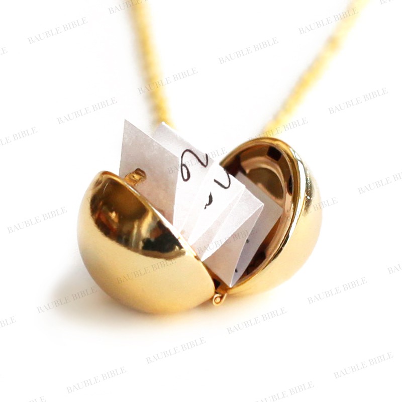 Custom Message Locket Necklace