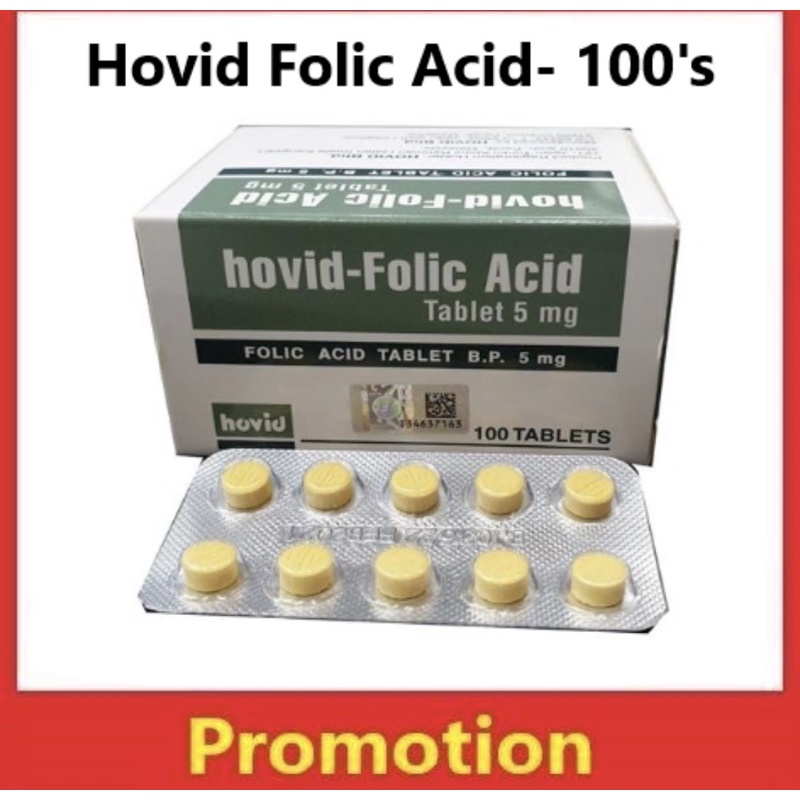 Hovid - Folic Acid 5mg ***ORIGINAL MALAYSIA***
