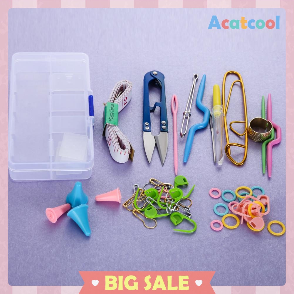 DIY Knitting Tools Crochet Yarn Hook Stitch Weave Accessories Supplies Case