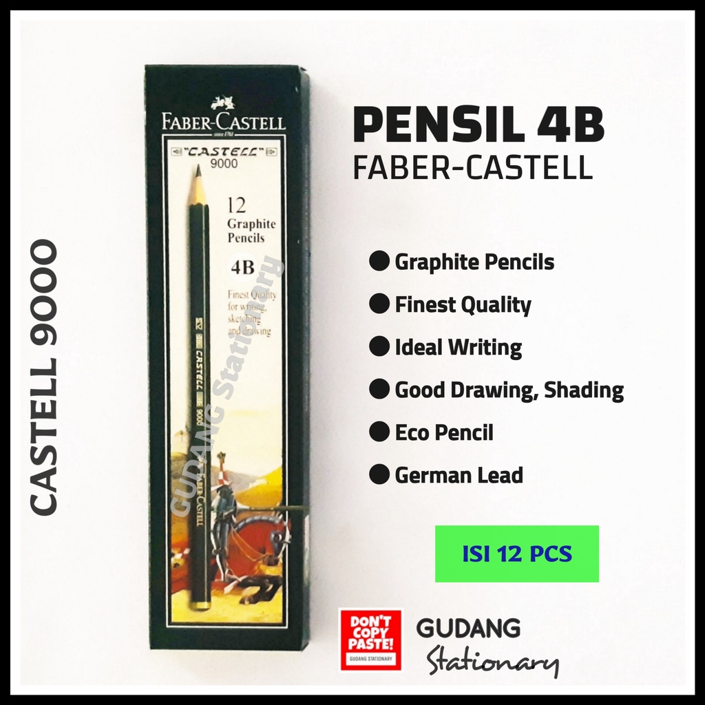 Pensil 4B Faber Castell [ isi 12 piece ]