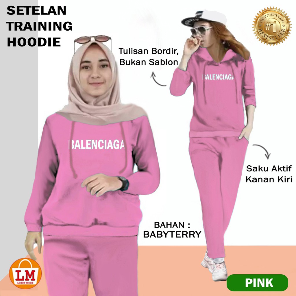 LMS 7700 - Baju Wanita Set Training Hoodie Jumbo XXXL Terbaru,Terkini,Terlaris dan Termurah