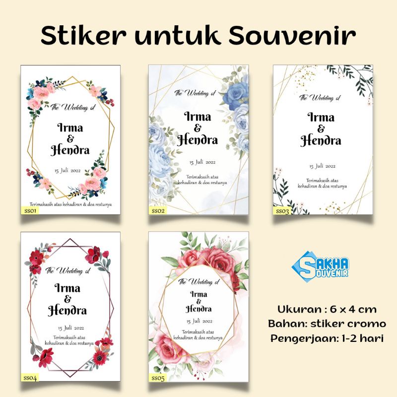 

Stiker untuk Souvenir