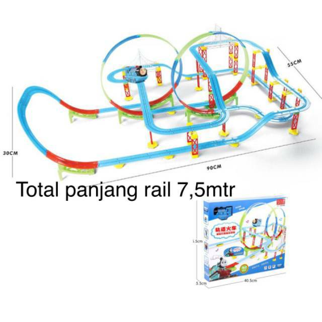 Tma / Mainan Anak Rail Kereta Api Bisa Muter 360 Derajat