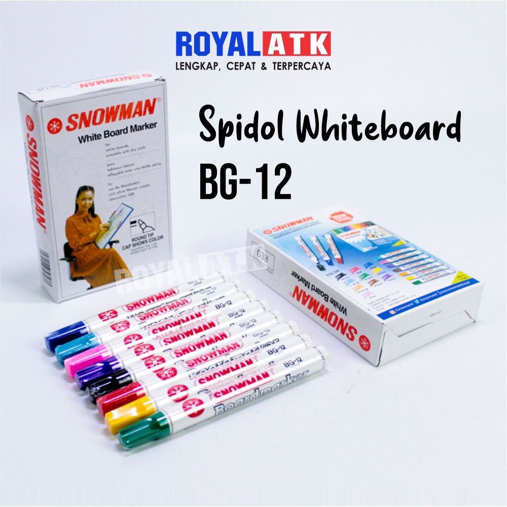 

Spidol Papan Tulis Whiteboard Snowman BG-12 All Colour