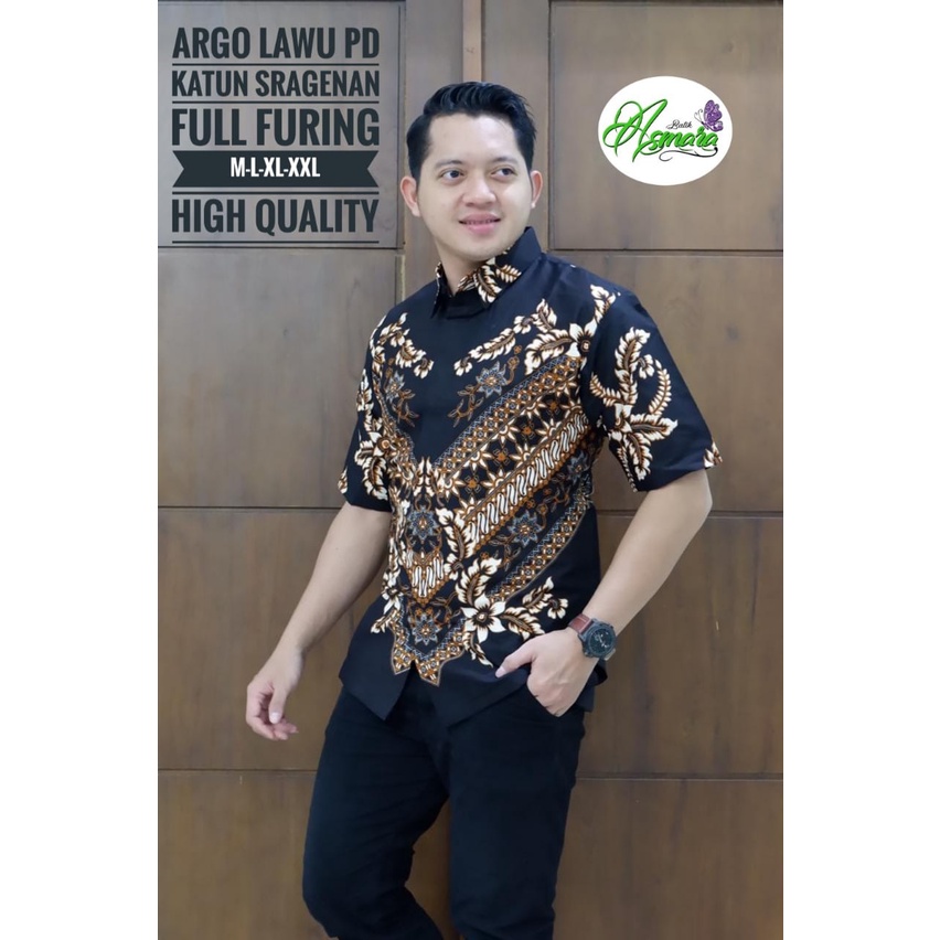 ARGO LAWU ASMARA ASMARA BATIKSOLOAMANAH BAJU KEMEJA BATIK SOLO PRIA LENGAN PENDEK PANJANG LAPIS FURING ATASAN BATIK PREMIUM MODERN KATUN HALUS BAGASWARA MERAH PAKU AJISASTRO BIRU GIYANDRA BIRU MERAK KAMULYAN BRAMANTYO CIUNG BIRU KEMBANG PAGER BIRU MERAK