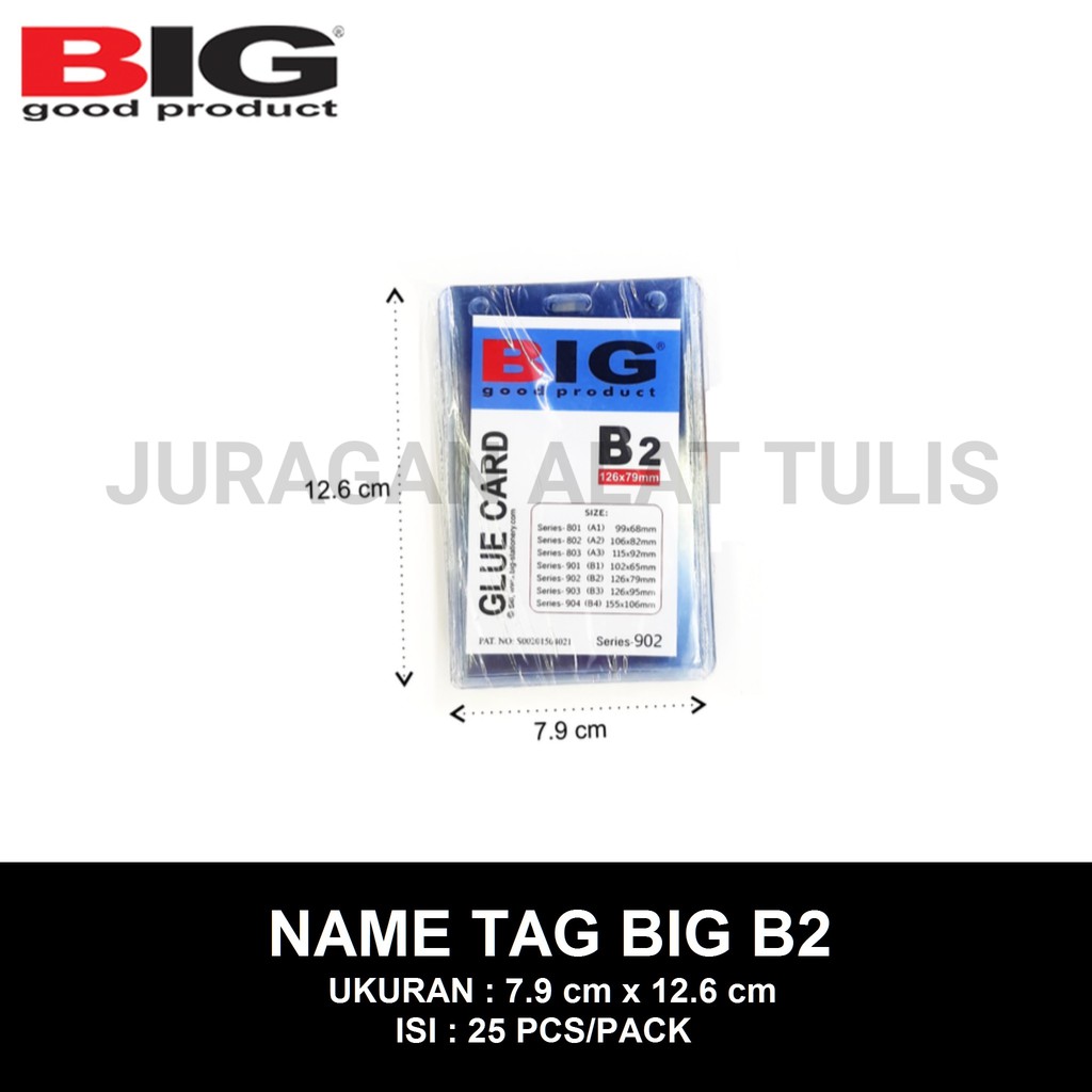 NAME TAG / ID CARD PLASTIK BIG UKURAN B2