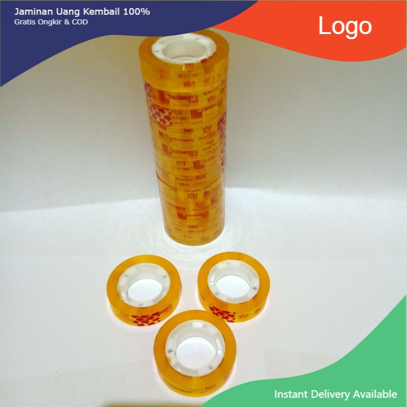 

SATU SLOP ( 12 PCS ) Selotip Solatip Isolasi Bening Kecil Tebal Nachi 12mm x 25m