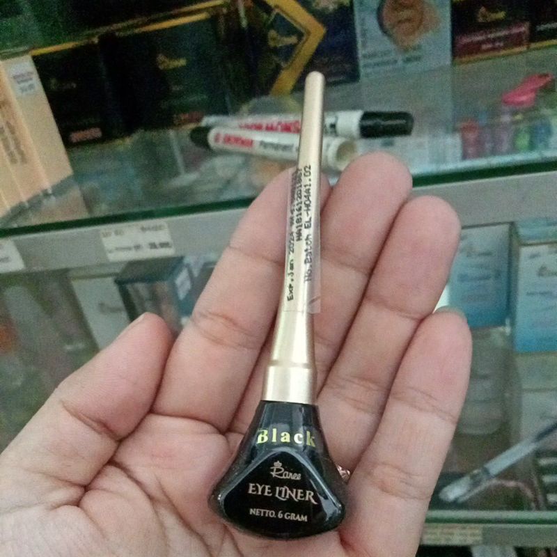 Ranee eyeliner cair hitam kuas fiber waterproof 6gr