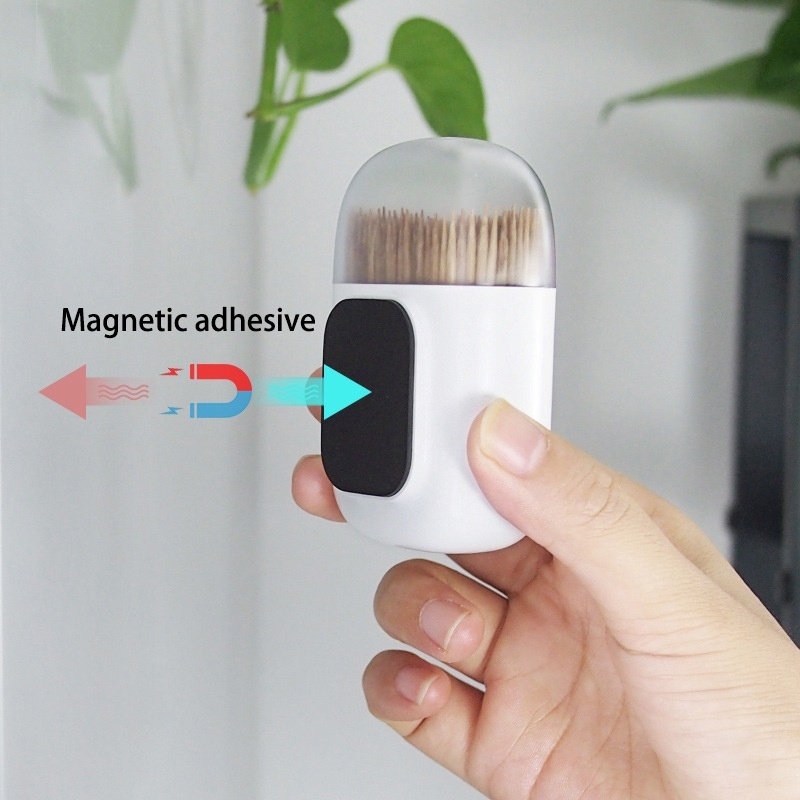 1pcs Portable Magnetic Toothpick Box/ Household Creative Toothpick Dispenser /Magnetic Toothpick Holder Container