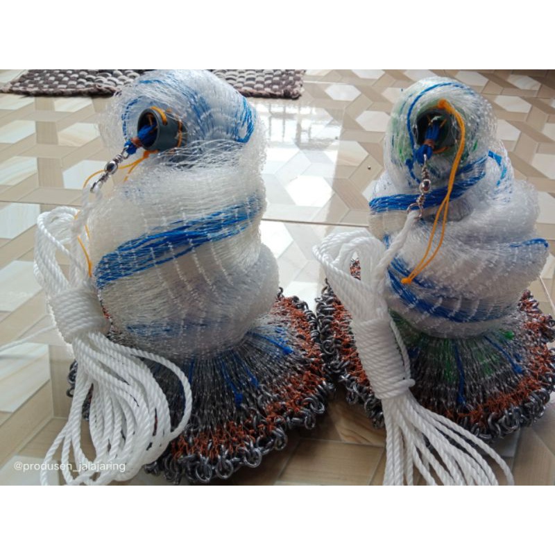 Jala Jentra 3meter Untuk sampling tambak udang Vanamei senar varian