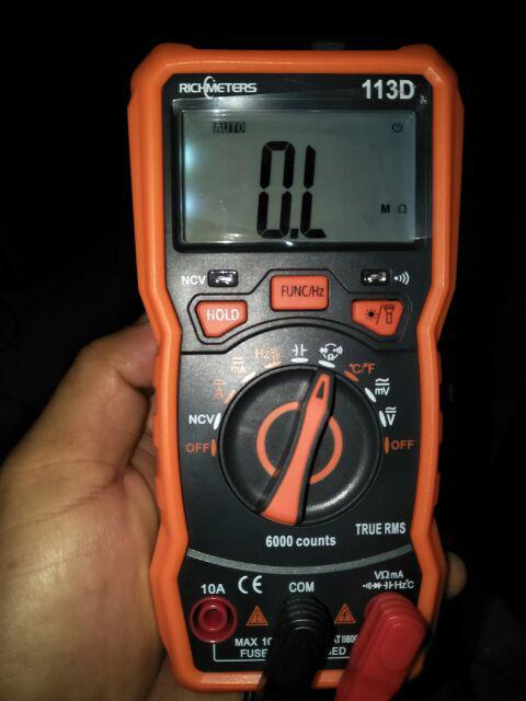 ✨ Richmeter Rm113d Multimeter Digital 6000 Counts Auto Ranging Ac / Dc Tegangan Ac / Dc