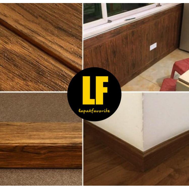 AA Wallpaper Dinding Bata 3D Foam 70cm x 77cm Premium Wallpaper Tebal 3MM-Kayu Tua 70cm x 70cm