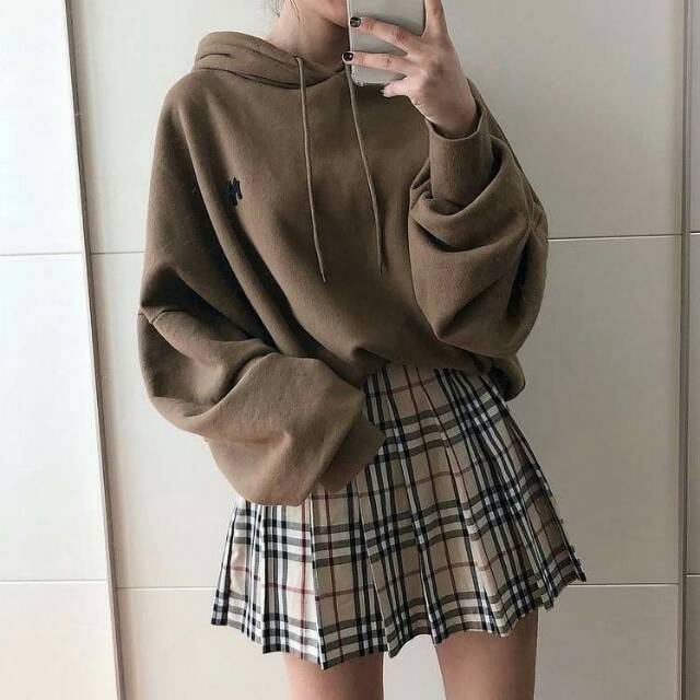 Hoodie oversize brown