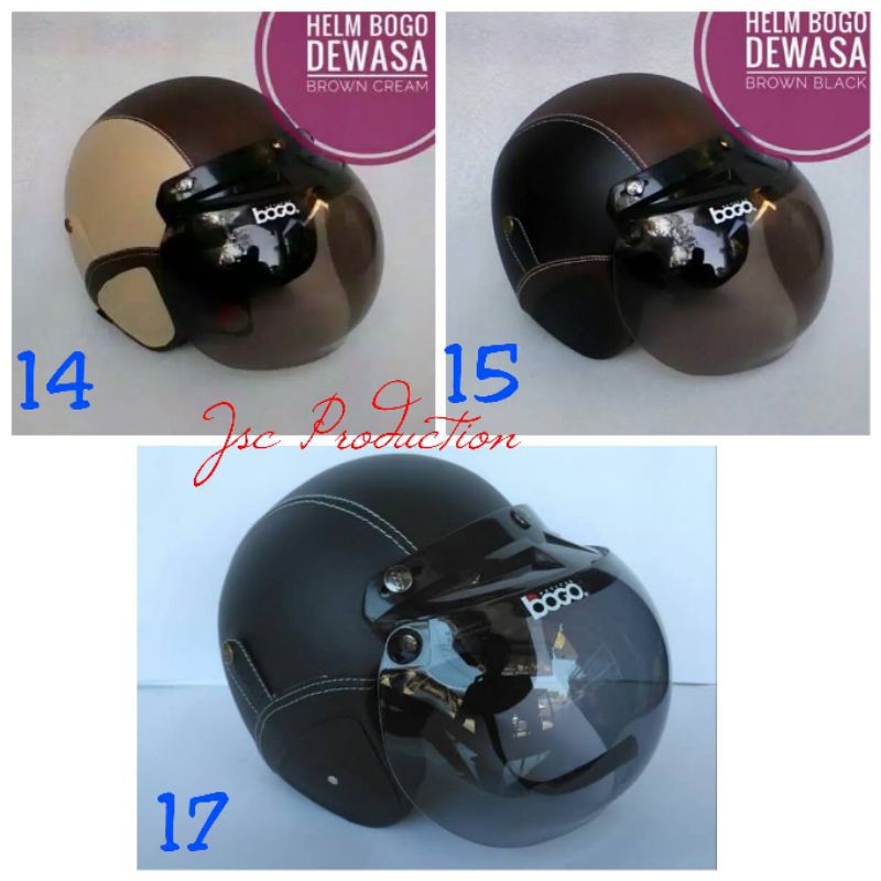 HELM BOGO PRES DEWASA + KACA CEMBUNG