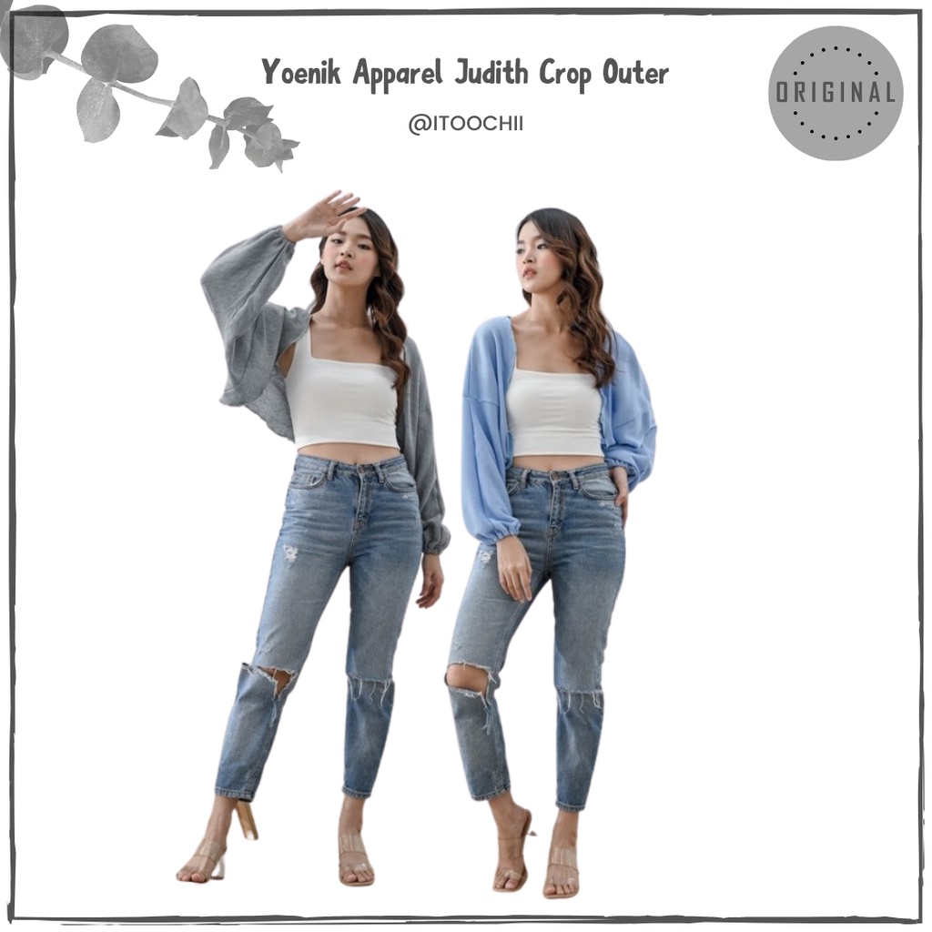 Yoenik Apparel Judith Crop Outer Cardigan Kardigan Wanita Crop Top
