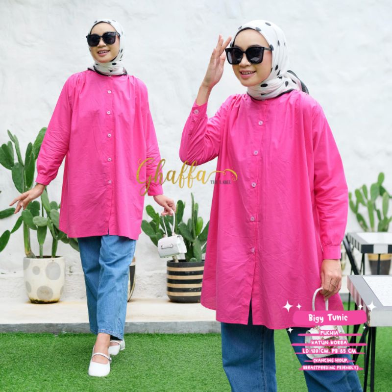 TUNIK POLOS LD JUMBO / Biggy tunik by ghaffa the label / bigy tunik