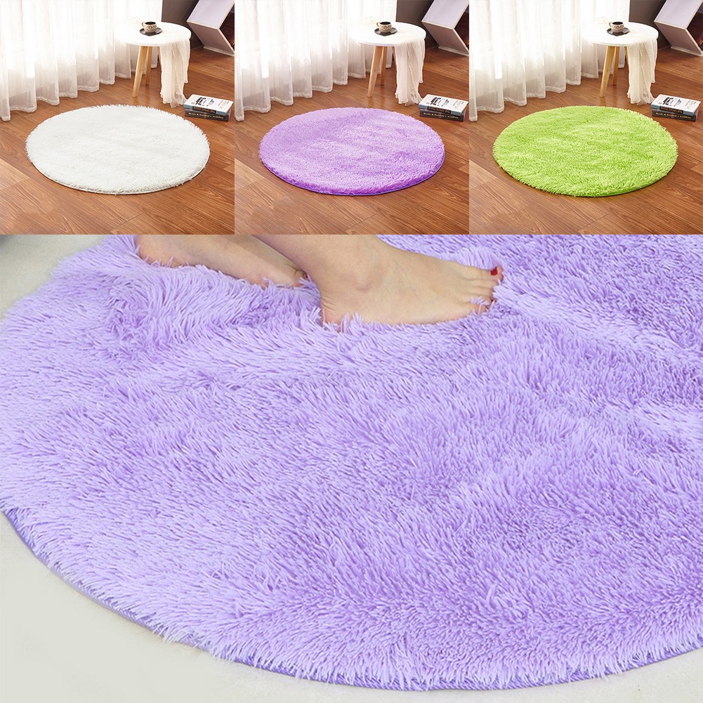 Keset Lantai Fluffy Shaggy Anti Slip untuk Kamar Tidur / Mandi