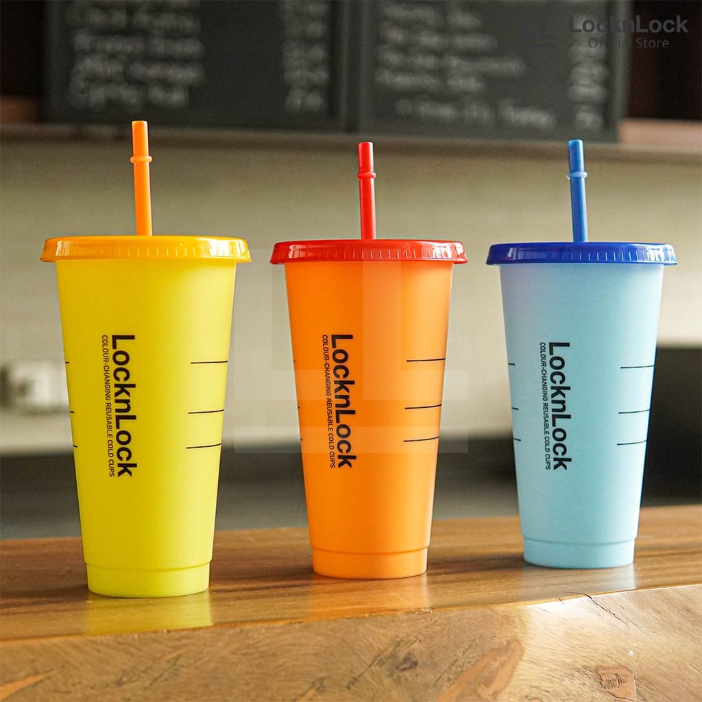 REUSABLE CUP LOCK N LOCK (COLOUR CHANGING)