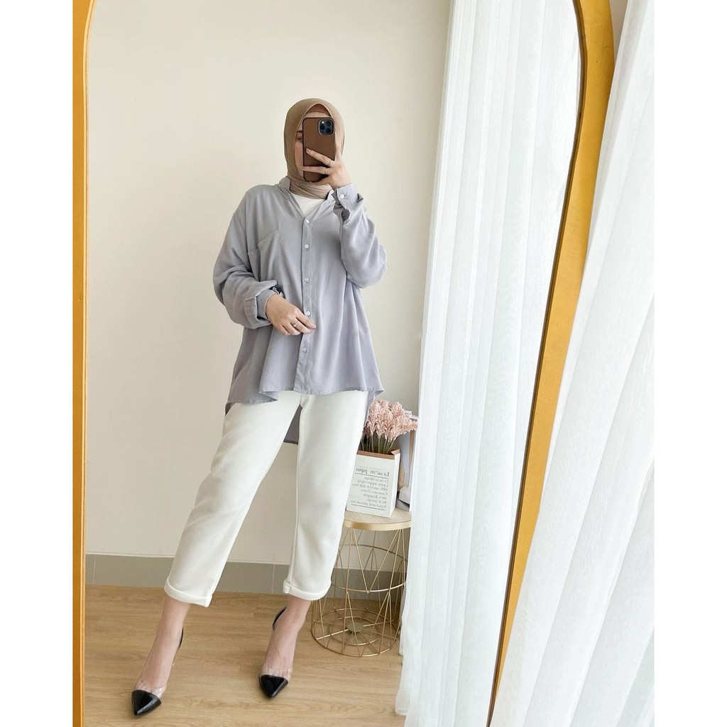 Kemeja Basic Oversize Shirt / Freya Oversized Shirt / Kemeja Polos Oversize