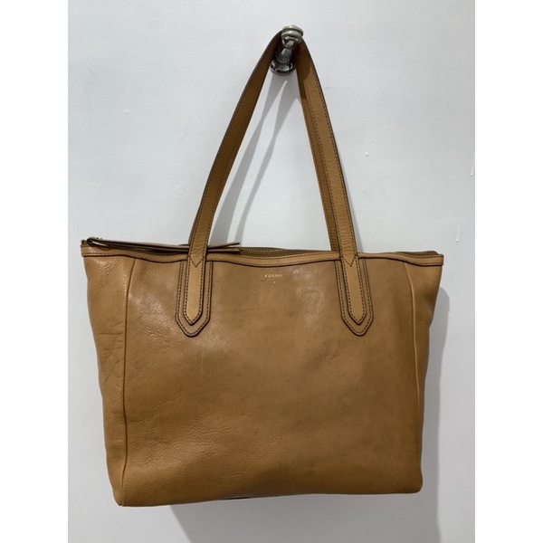 PRELOVED FOSSIL SYDNEY SHOPPER CAMEL