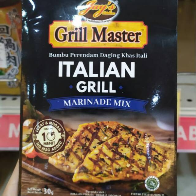 

Jays grill master italian perendam bumbu daging 30gr