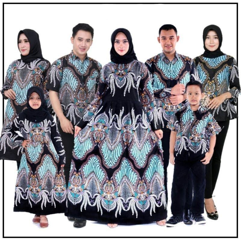 Batik Couple keluarga sania ruffle ori ndoro jowi dnt motif MADU TERMURAH SHOPEE